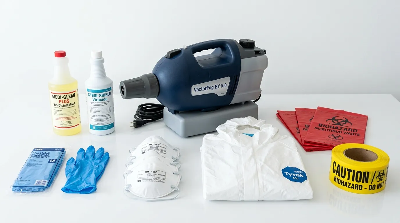 Professional biohazard remediation crew working in Punta Gorda